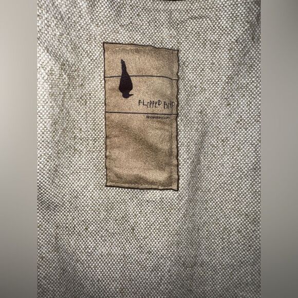 Flipped Bird Baroque Damask Print Hobo Bag – Reversible Eco Canvas Tote - Picture 4 of 10